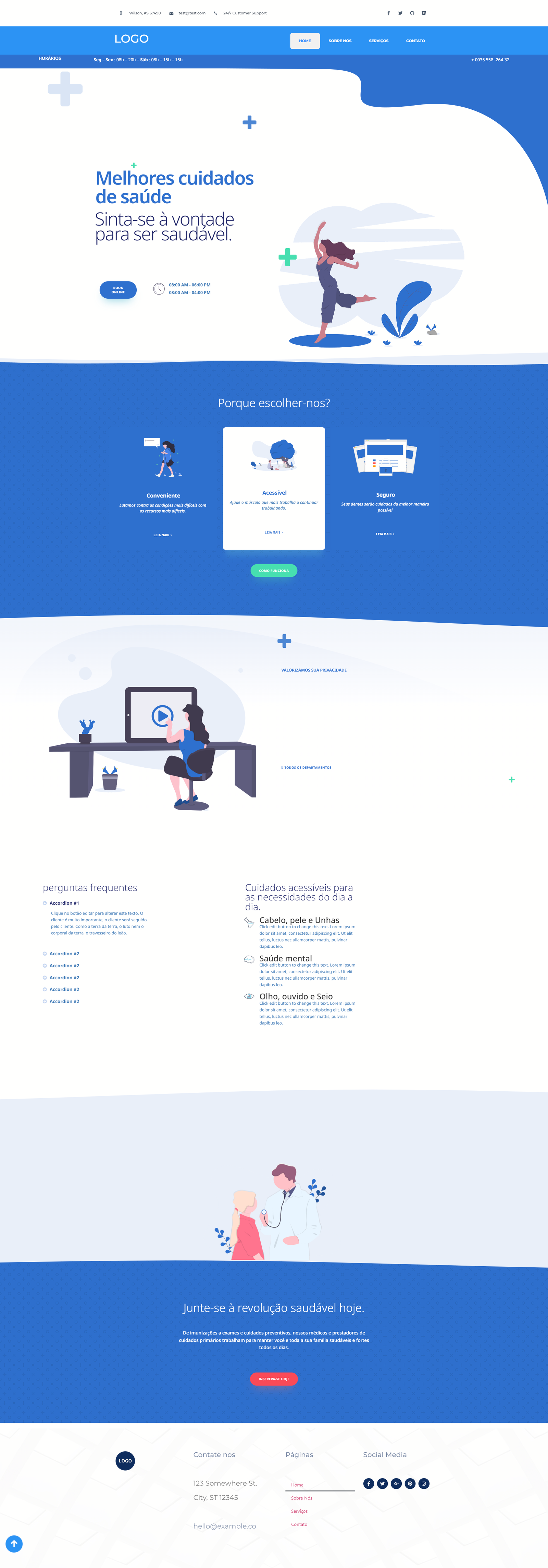 Site Clínica Bem Estar